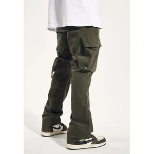 Empire State Expedition Cargo Pants with Model in Green - Side | Sixtine Apparel  