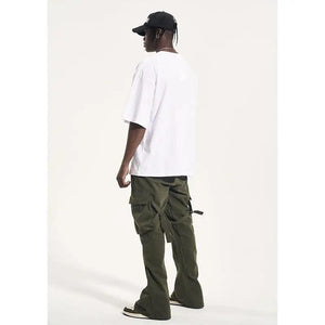 Empire State Expedition Cargo Pants with Model in Green - Black | Sixtine Apparel  -