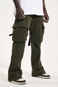 Empire State Expedition Cargo Pants with Model in Green - Front | Sixtine Apparel  -