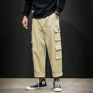 Venice Vibes Cargo Pants at Sixtine Apparel - Model in Khaki