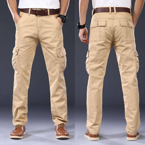 Workday Explorer Cargo Pants | Sixtine Apparel - Model in Khaki, front & back