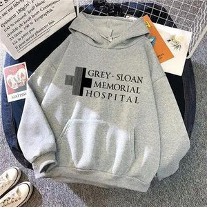 Grey Sloan Hoodie Hoodies Sixtineapparel Gray 2XL 