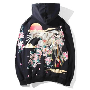 VogueVue Embroidered Hoodie Hoodies Sixtineapparel Black L 