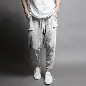 Sixtine Apparel | SOHO Modern Cargo Pants - grey. Model front view.