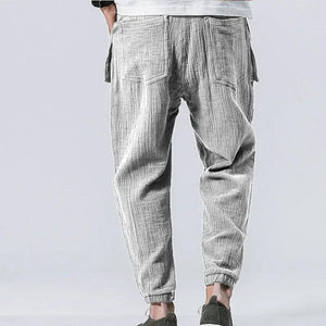 Sixtine Apparel | SOHO Modern Cargo Pants - grey. Model back view.