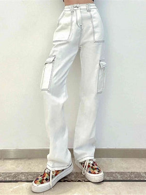 ShibuyaSway Cargo Cargo Pants Trendsi White S 