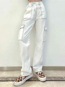 ShibuyaSway Cargo Cargo Pants Trendsi White S 