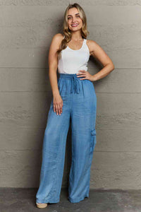 Bali Blissful Denim Cargo Pants  Trendsi   