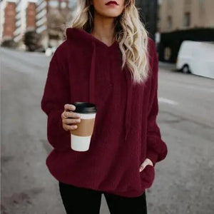 Luxe Laces Hoodie Hoodies Trendsi Wine S 