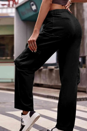 City Spritz Buttoned Cargo Cargo Pants Trendsi   