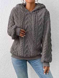 Metro Knit Hoodie Hoodies Trendsi Heather Gray S 