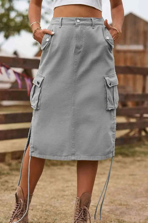 Western Vogue Cargo Skirt  Trendsi   