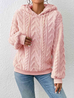 Metro Knit Hoodie Hoodies Trendsi Peach S 