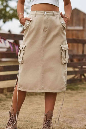 Western Vogue Cargo Skirt  Trendsi   