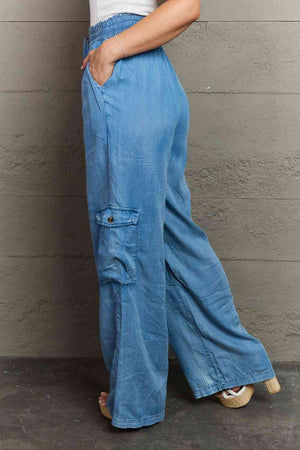 Bali Blissful Denim Cargo Pants  Trendsi   