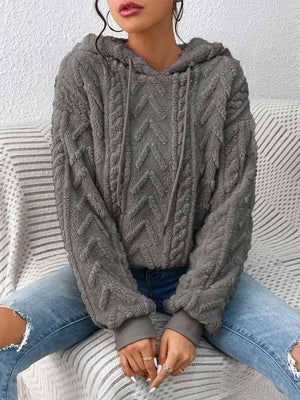 Metro Knit Hoodie Hoodies Trendsi   