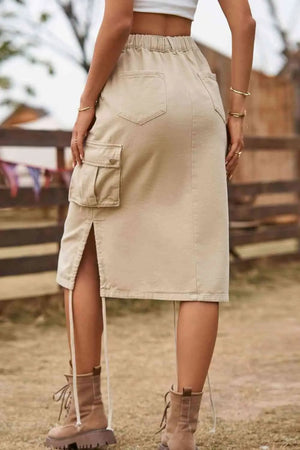 Western Vogue Cargo Skirt  Trendsi   