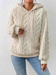 Metro Knit Hoodie Hoodies Trendsi Cream S 