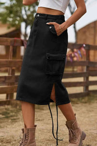 Western Vogue Cargo Skirt  Trendsi   