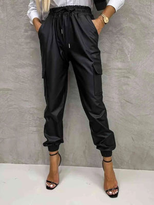 Via Veneto City Cargo Cargo Pants Trendsi Black S 