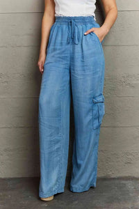 Bali Blissful Denim Cargo Pants  Trendsi Denim S 