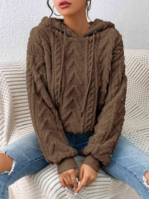 Metro Knit Hoodie Hoodies Trendsi   