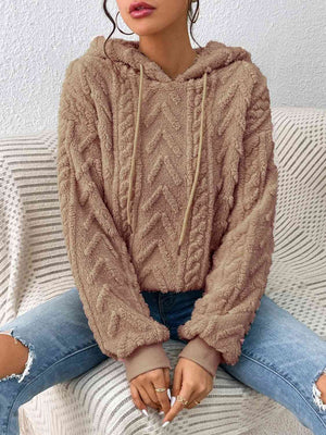 Metro Knit Hoodie Hoodies Trendsi   