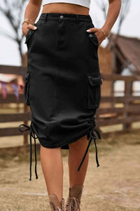 Western Vogue Cargo Skirt  Trendsi Black S 