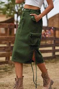 Western Vogue Cargo Skirt  Trendsi   