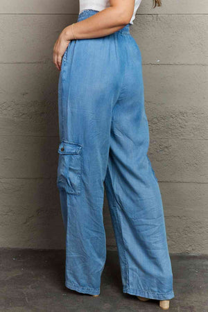 Bali Blissful Denim Cargo Pants  Trendsi   