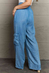 Bali Blissful Denim Cargo Pants  Trendsi   