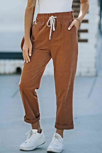 Calm Crest Corduroy Cargo Cargo Pants Trendsi   