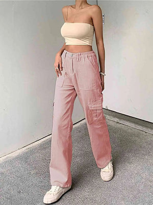 ShibuyaSway Cargo Cargo Pants Trendsi Light Mauve S 