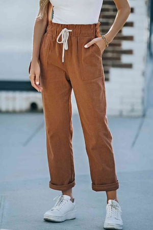 Calm Crest Corduroy Cargo Cargo Pants Trendsi   