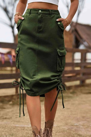 Western Vogue Cargo Skirt  Trendsi   