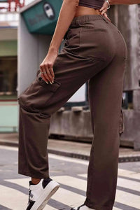 City Spritz Buttoned Cargo Cargo Pants Trendsi   