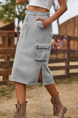 Western Vogue Cargo Skirt  Trendsi   