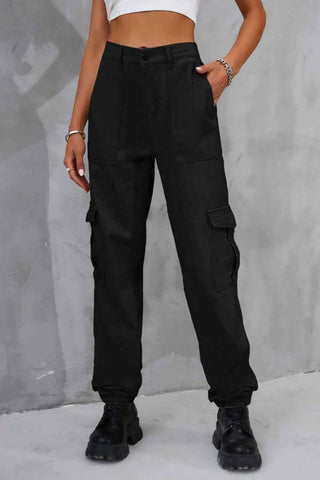 Sunset Harbor Cargo Cargo Pants Trendsi Black S 