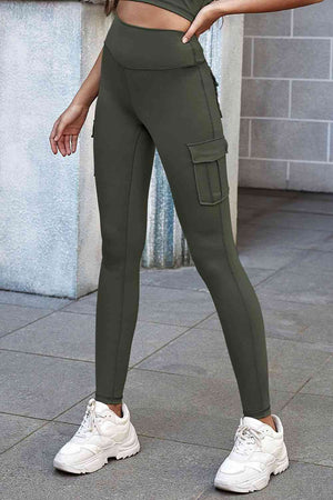 FlexFlow Workout Cargo Cargo Pants Trendsi Olive S 